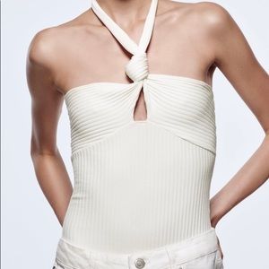 ZARA KNOTTED RIB BODYSUIT